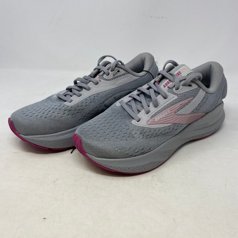 Brooks Adrenaline GTS 24‎ Womens Running Shoes Grey Pink Sneakers 7.5
